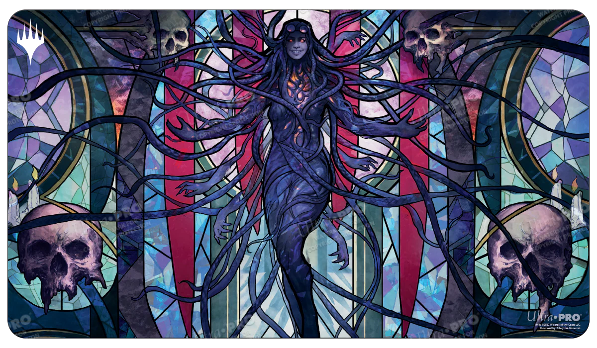 サプライ・アクセサリ・グッズ Dominaria United Stained Glass Playmat Card Sleeves Dominaria United Mountain Stained Glass Mtgs