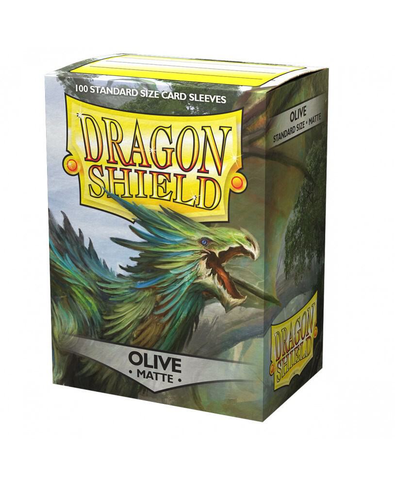 Dragon Shield Matte Dual Card Sleeves - Olive (Standard, 100ct) (Discontinued)