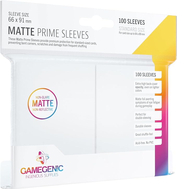 Gamegenic Matte Prime Sleeves - White (100ct)