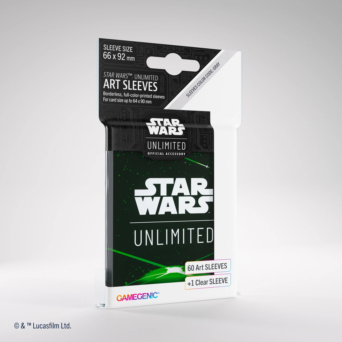 Gamegenic Star Wars Unlimited Art Sleeves - Green Card Back (60ct)