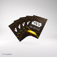 Load image into Gallery viewer, Gamegenic Star Wars Unlimited Art Sleeves - Yellow Card Back (60ct)

