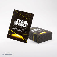 Load image into Gallery viewer, Gamegenic Star Wars Unlimited Art Sleeves - Yellow Card Back (60ct)
