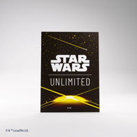 Load image into Gallery viewer, Gamegenic Star Wars Unlimited Art Sleeves - Yellow Card Back (60ct)
