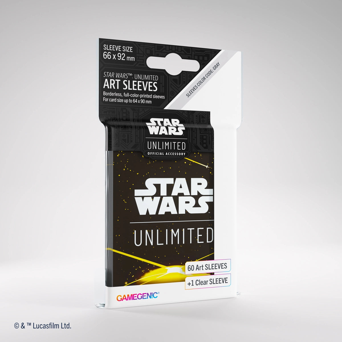 Gamegenic Star Wars Unlimited Art Sleeves - Yellow Card Back (60ct)