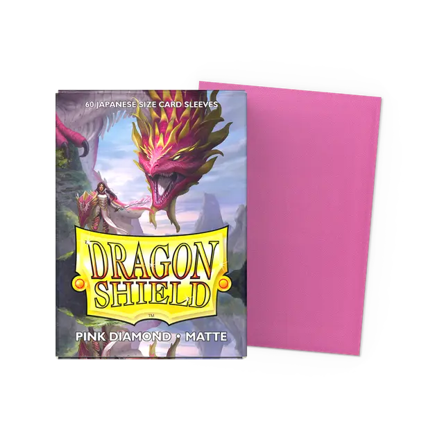 Dragon Shield - Pink Diamond - Matte Sleeves - Japanese Size