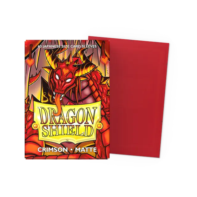 japanese size card sleeves dragon shield Dragon Shield Sleeves: Japanese Matte Crimson