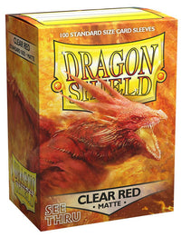 Load image into Gallery viewer, Dragon Shield Matte Sleeves - Clear Red (Standard, 100ct)
