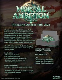 Grand Archive Mortal Ambition First Edition Booster Case (6 Booster Boxes)