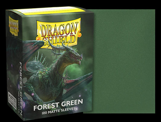 Forest Green Dragon Shield Card Sleeves