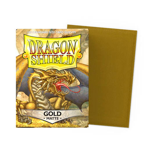 Gold Matte Dragon Shield Card Sleeves