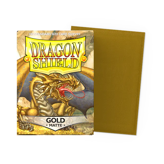 matt card sleeves Dragon Shield - Gold Edition:(EU) Standard ZQMAP 500 Ultra Pro Deck The Top 12 Cards
