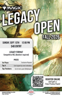 Load image into Gallery viewer, Magic: the Gathering: JWW Legacy Open Fall 2026 (Event Entry)

