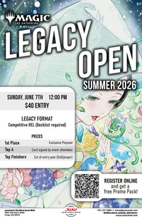 Load image into Gallery viewer, Magic: the Gathering: JWW Legacy Open Summer 2026 (Event Entry)
