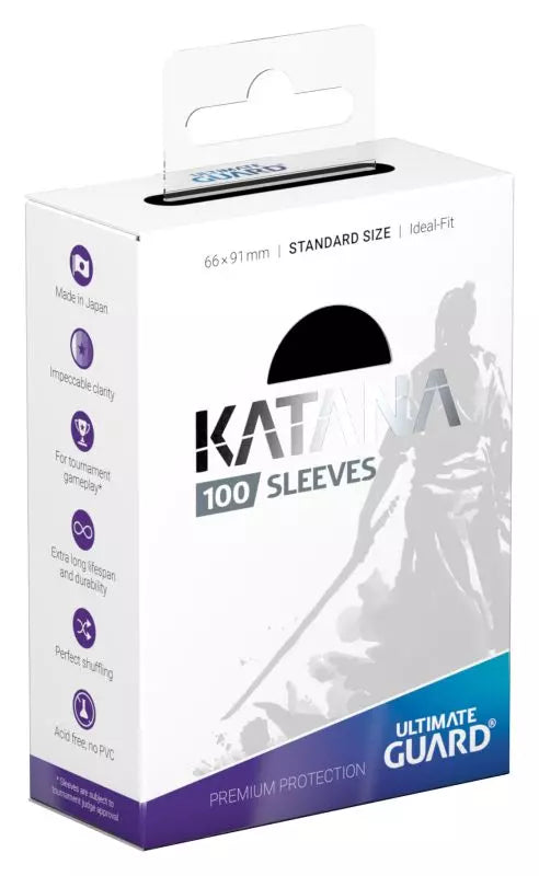 Ultimate Guard Katana Sleeves - Black (100ct, Standard Size)