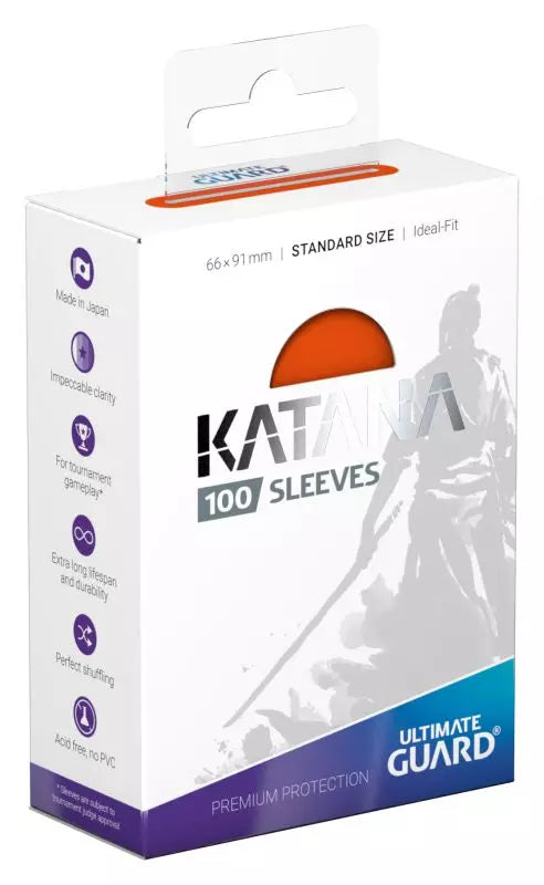 Ultimate Guard Katana Sleeves - Orange (100ct, Standard Size)